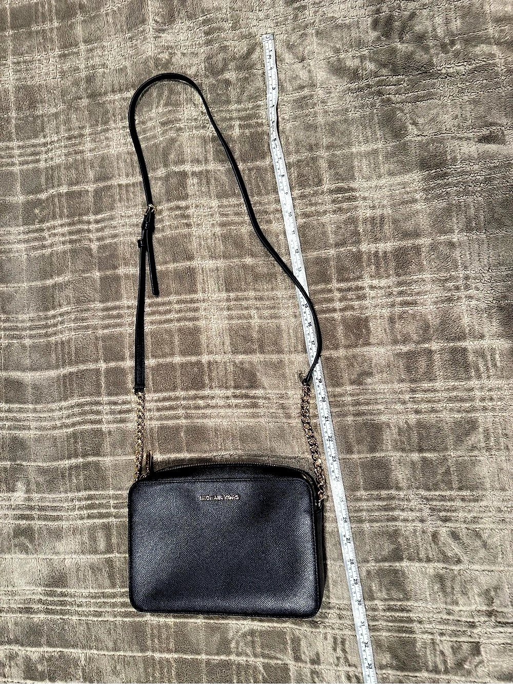 Michael Kors Leather Crossbody Bag Black